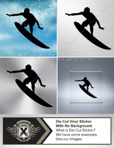 Surfer In Action Figure Decal Sticker, Coxos Beach, Kickout for Surfboard Art and Airbrushing