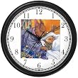 Mommy & Baby Bunny Rabbit being Tucked in - from Hush Little Baby by Artist: Sylvia Long Wall Clock by WatchBuddy Timepieces (Black Frame)