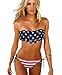 2016 Newest Trend Fashion USA Flag Stripe Fringe Tassel Two Pieces Bikini Set