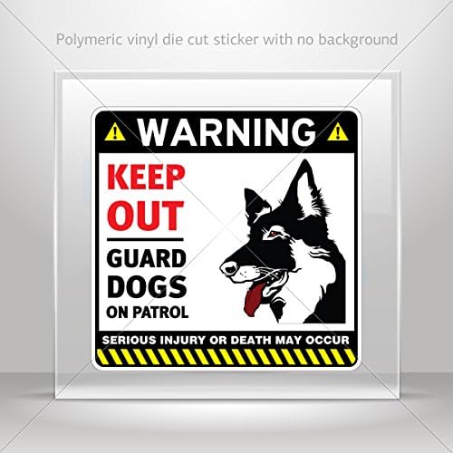 Decal Stickers Warning Keep Out Guard Dogs On Patrol Tablet Laptop Weatherproof Hobbies 1000 X2855