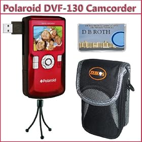 Polaroid DVF-130 USB Camcorder with 2.0-inch LCD Display (RED) YouTube Camera Ready