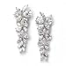 Bridal Earrings, Cubic Zirconia Floral Dangle Earrings, Wedding Earrings 1128