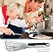 Elite Chef Fish Spatula Turner with Offset Slotted Metal Head Keeps Your Food Intact