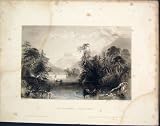 THE NARROWS LAKE GEORGE ANTIQUE PRINT AMERICA c1839