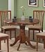 Pedestal Round Dining Table Dark Oak Finish
