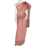 Cotton Saree in Tie Dye Print with Blouse & Under Skirt Multicolored (tdsari060)