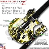 Radioactive Yellow Skin by WraptorSkinz TM fits Nintendo Wii Guitar Hero III (3) Les Paul Controller (GUITAR NOT INCLUDED)
