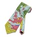 Men's Handmade Tie World Map Airplane Silk Necktie