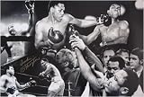 Joe Frazier Signed 20 X 30 Photo (Ali/Frazier I: Fight Of The Century Collage) With Smokin' Inscription - Numbered Limited Editon Of 100