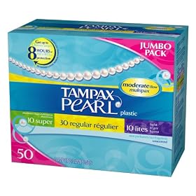 Tampax Pearl  Multipax, 50-Count Boxes