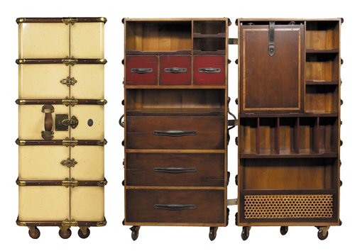 Authentic Models MF077 Stateroom Armoire in Ivory - MF077,