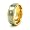 8mm Titanium Ring with CZ and Golden Inlay - Size 11