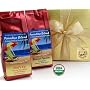 Aloha Island Certified Organic Coffee Sampler, 1 Lb of Artisan Handcrafted, Fair Trade, 100% Arabica in Gold Gift Box