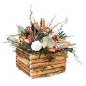 Tropicana Dried Floral Arrangement in Bamboo Box