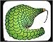 Decorated Mouse Pad with echidna, australia, green, tongue, mamma