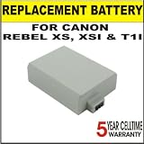Rechargeable High Capacity Lithium Replacement Battery for Canon LP-E5 7.4V 1500 mAH, Fits Canon Rebel XS, XSI, T1I + 3 Year Celltime Warranty