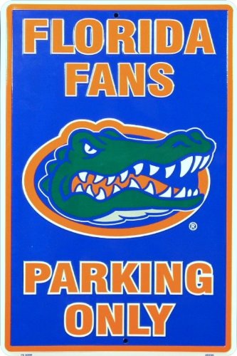 Florida Gators Fans Parking Only NCAA Tin Sign