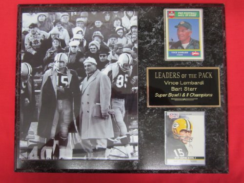 Green Bay Packers Vince Lombardi Bart Starr 2 Card Collector Plaque w/8x10 Photo NEW PHOTO