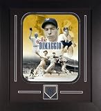 Joe DiMaggio New York Yankees MLB Framed Photograph Career Collage with Team Medallion