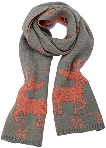 Miss Swordsman Fashionable * Jacquard Weaves * Elegant Shawl Scarf with a Stereo Deer - Various Colors (Grey)