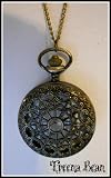Treena Bean Retro Brass Pocket Watch Necklace***FREE SHIPPING***