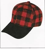 Red Buffalo Plaid Elmer Black Suede Bill Cap