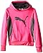 PUMA Big Girls' Cat Hoodie with Thumb Hole, Pink Glo, Large