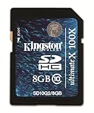 Kingston Digital 8 GB Flash Memory Card SD10G2/8GB