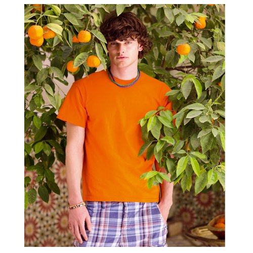 T-Shirt Super Premium von Fruit of the Loom Weiss L
