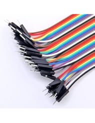 40pcs Dupont Wire Color Jumper Cabl 2.54mm 1p-1p Male to Female 20cm New