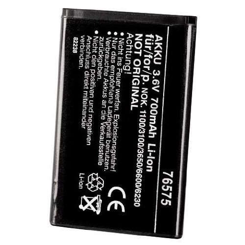 Hama Akku 700 mAh Li-Ion f&uuml;r Nokia 2300/3100/3650/6230/6600/6820/7610 Preisvergleich