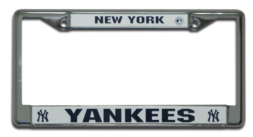 Amazon.com : MLB New York Yankees Chrome License Plate Frame ...