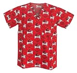 University of Arkansas Razorbacks Logo Scrubs Top Shirt-Size XL- 100% Natural Cotton - NOT a CHEAP BLEND - For HIM or HER- GIFT Ideas for Man Men Woman Women Ladies Nurses MOM Mother or DAD Father