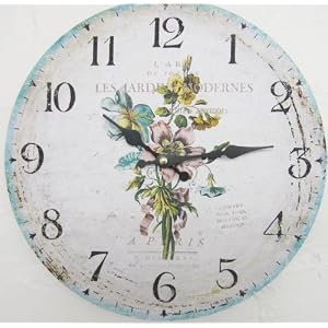 Shabby Aqua Blue Rustic Chic Clock Kitchen House Cottage