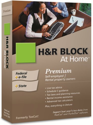 H&R Block At Home 2009 Premium Federal + State + eFile [Formerly TaxCut]