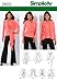 Simplicity Sewing Pattern 2603 Misses Tops, BB (M-L-XL)