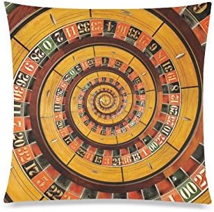 Honey Day House Custom Zippered Pillow Case 20x20 inch (one side) Casino Roulette Wheel Droste Spiral
