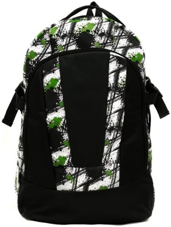 LOCOMO Stylish Design Splash Pattern Black Backpack Daypack School Bag