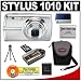  : Olympus Stylus 1010 10.1MP Digital Camera with 7x Optical Zoom (Silver) + 4GB microSDHC Card with Card Reader + Spare Li-50B Battery + Compact Padded Camera Case