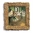 La Classe de Danse - Gold Frame Magnet with pop-out easel (2-3/4" x 2-1/2")