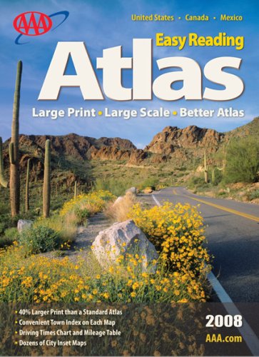 City Travel Guides Discounted  Books : AAA Easy Reading Road Atlas 2008 (Aaa North American Road Atlas (Large Print))