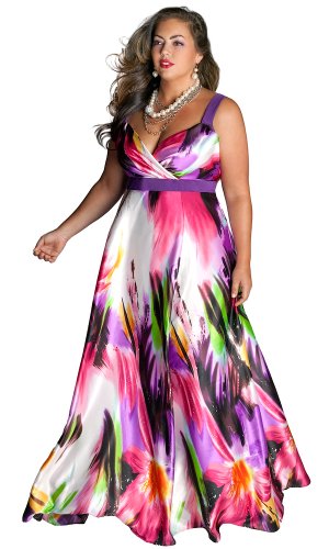 IGIGI Womenâ€™s Plus Size Tropical Beauty Maxi Dress 1820 : Feature