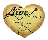 Review   / Beautiful Handcrafted & Painted Heart Shaped Stoneware Garden Wall Sign