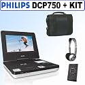 Philips DCP750/37 7 Inch Portable DVD Player With Ipod Docking and Carrying Case and Headphones - Philips APHIDCP750K1