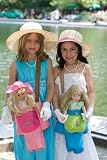myWallaby Agile Doll Carrier / Purse: Sunrise Surprise (Stone Body and Orange Pouch) - Made in USA