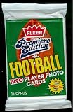 1990 Fleer Football NFL Trading Cards Unopened Pack (15 cards per pack) - Randomly inserted All Pro Insert Cards