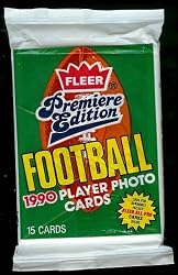 1990 Fleer Football NFL Trading Cards Unopened Pack (15 cards per pack) - Randomly inserted All Pro Insert Cards