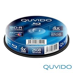 10 QUVIDO BD-R 25GB 4x Full Printable in Spindel // RiTEK