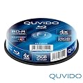 10 QUVIDO BD-R 25GB 4x Full Printable in Spindel // RiTEK