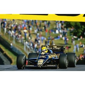 Ayrton Senna 1985 Brands Hatch Lotus 97T,- Poster Approximate size 11.7" x 16.5"- 297mm x 420m mm